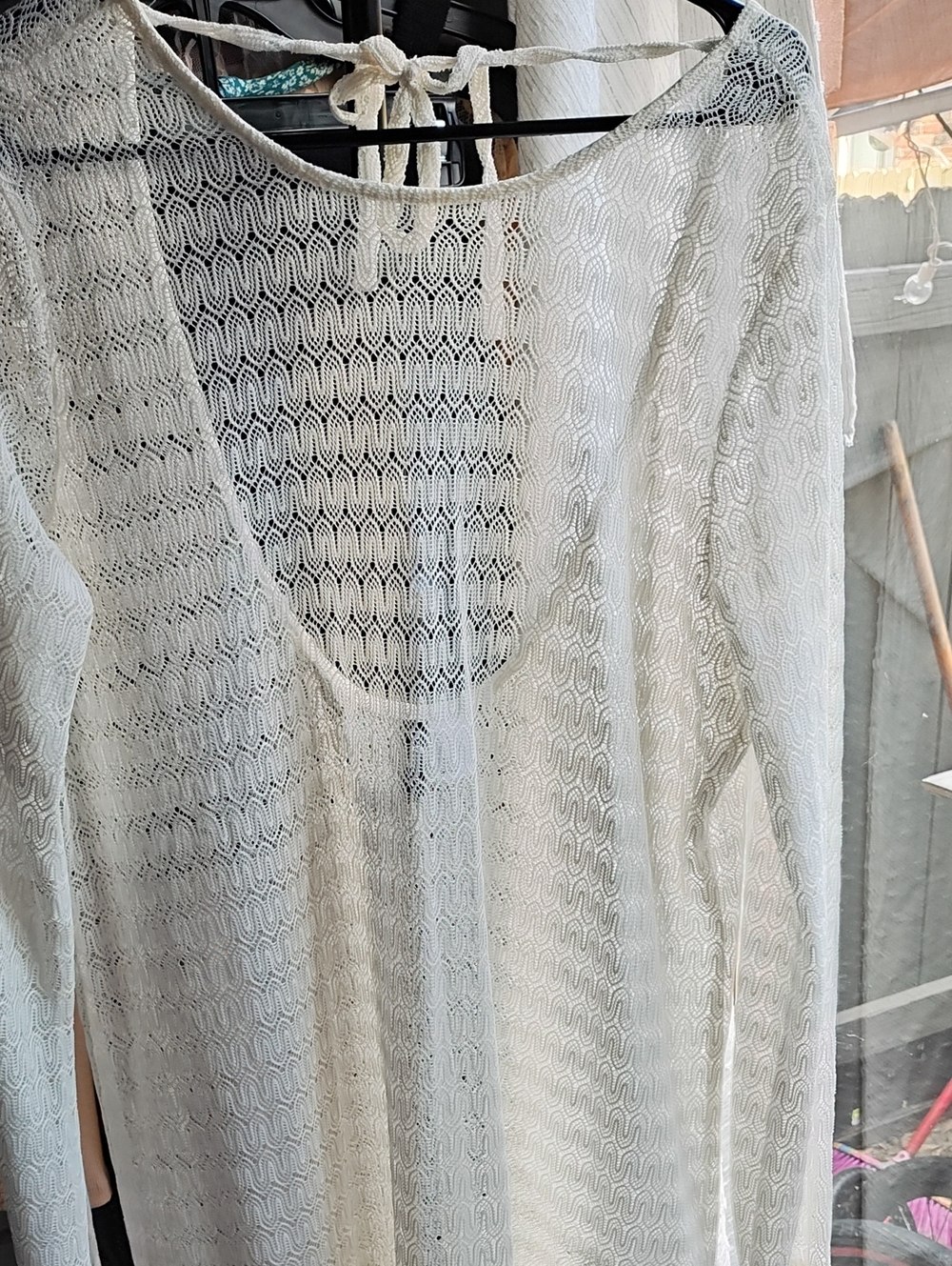 H&M White Crochet Lace Cover-Up Tunic